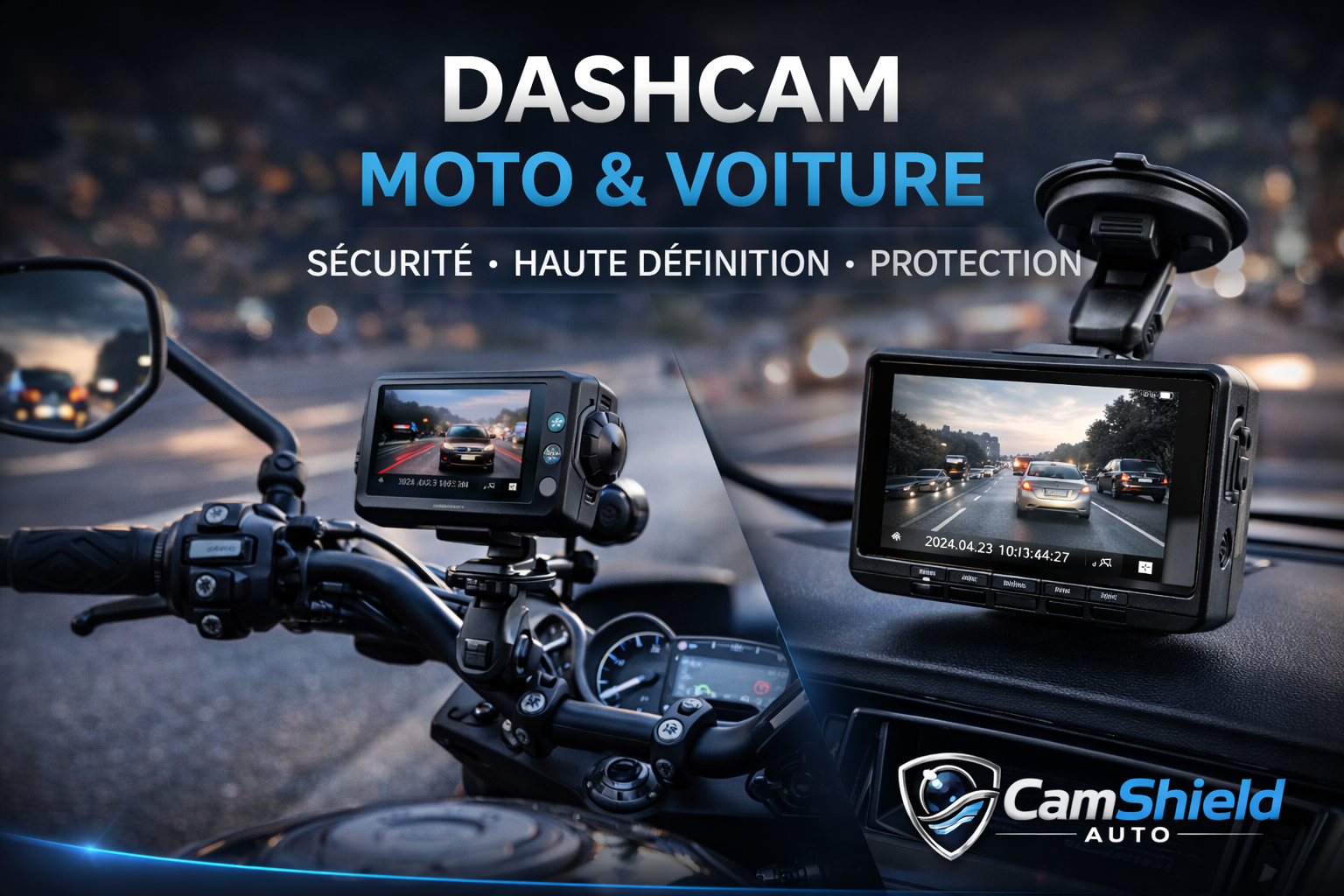Dashcam Moto & Voiture