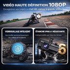 CamShield Auto Dashcam Moto 1080P Étanche