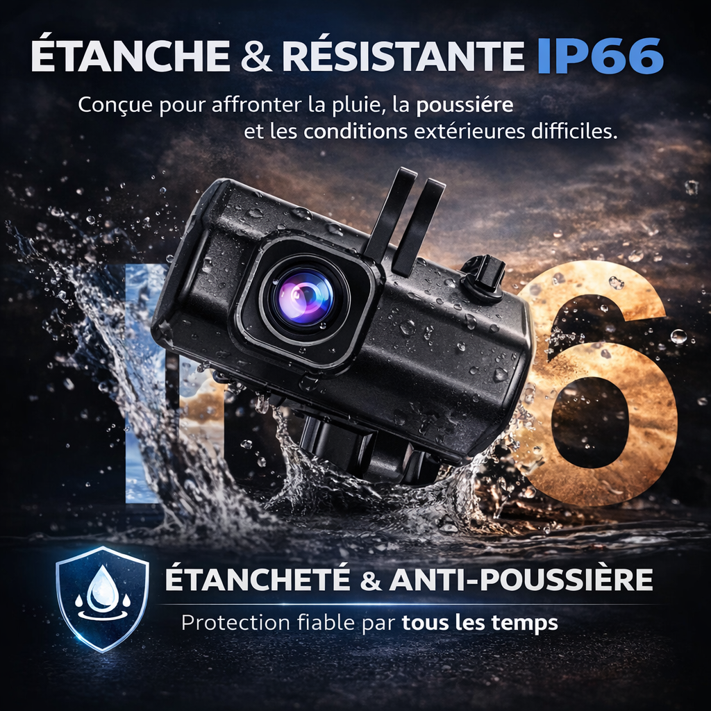 CamShield Auto Dashcam Moto 1080P Étanche