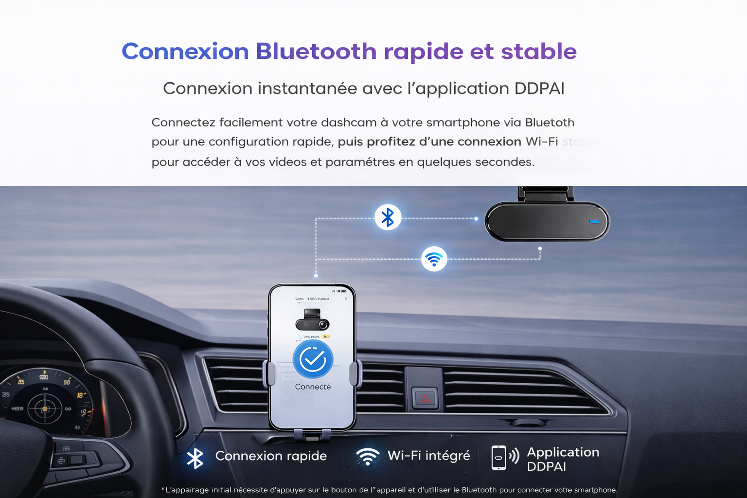CamShield Auto N5 Dual 4K – Dashcam Avant & Arrière GPS avec Vision Nocturne