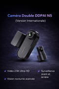 CamShield Auto N5 Dual 4K – Dashcam Avant & Arrière GPS avec Vision Nocturne