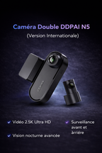CamShield Auto N5 Dual 4K – Dashcam Avant & Arrière GPS avec Vision Nocturne
