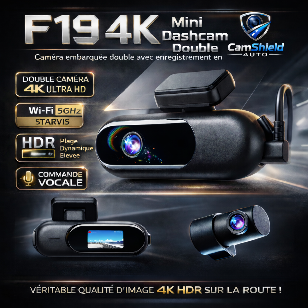 CamShield Auto Dashcam 4K Wi-Fi Vision Nocturne
