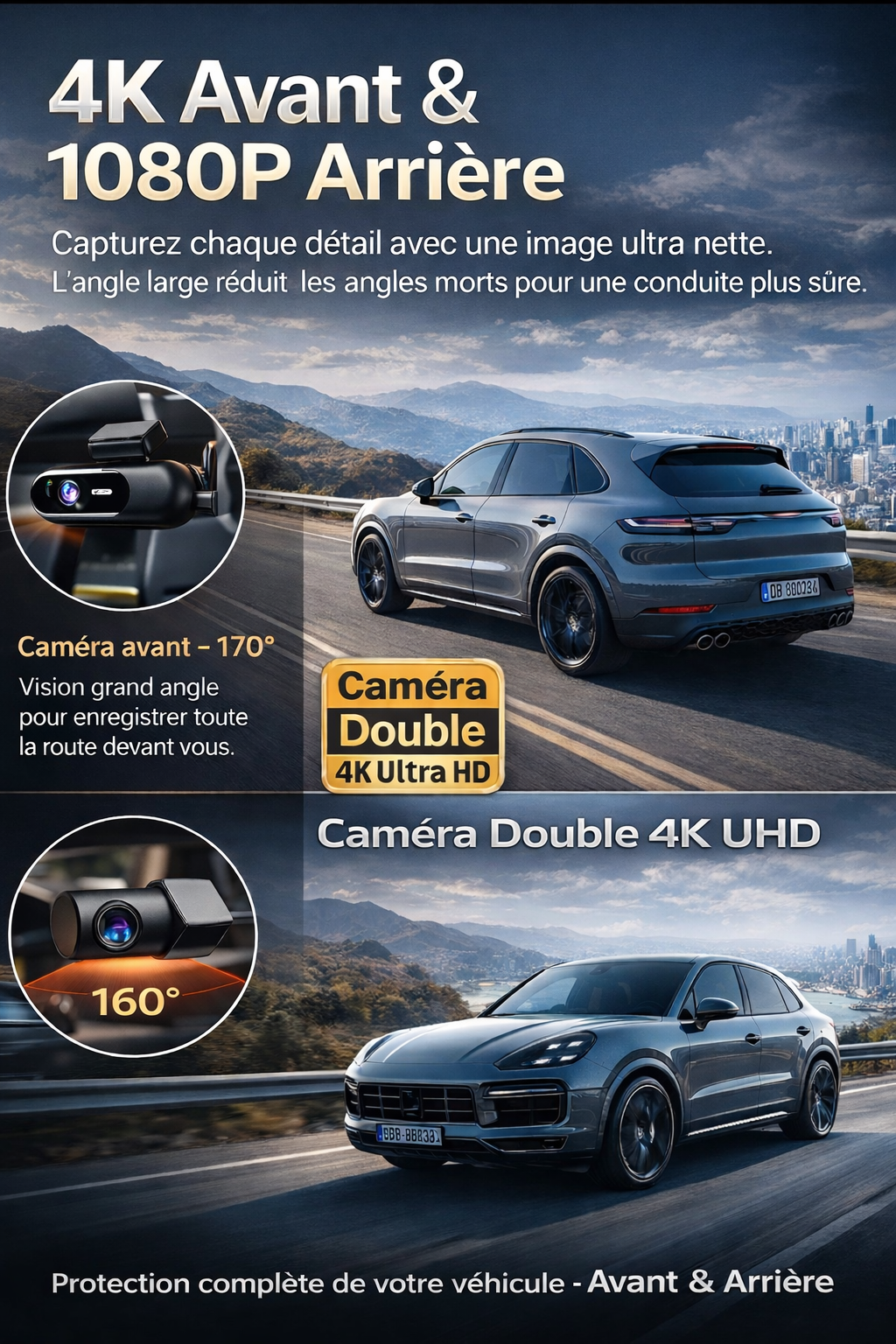 CamShield Auto Dashcam 4K Wi-Fi Vision Nocturne