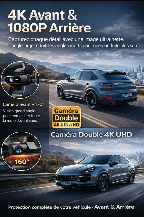 CamShield Auto Dashcam 4K Wi-Fi Vision Nocturne