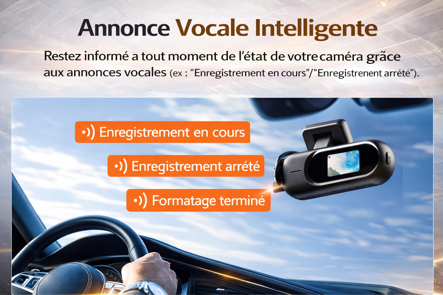 CamShield Auto Dashcam 4K Wi-Fi Vision Nocturne