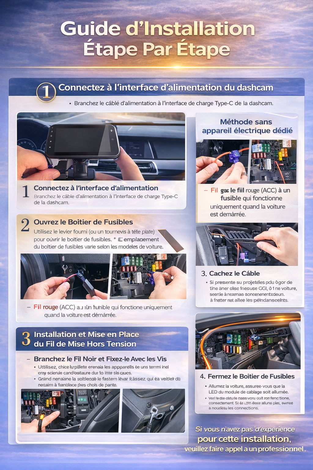 CamShield Auto Dashcam 4K Wi-Fi Vision Nocturne