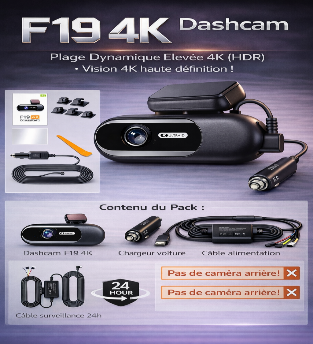 CamShield Auto Dashcam 4K Wi-Fi Vision Nocturne