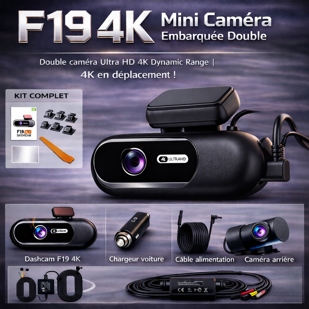 CamShield Auto Dashcam 4K Wi-Fi Vision Nocturne