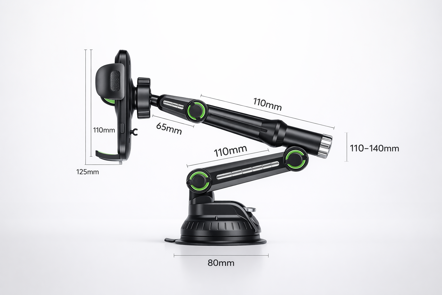 CamShield Auto – Support Téléphone Voiture à Ventouse pour Pare-Brise et Tableau de Bord, Support Smartphone Universel Rotatif